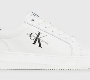 CALVIN KLEIN JEANS – Sneaker Uomo in Pelle Bianco-Nero