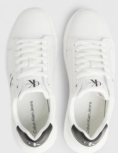 CALVIN KLEIN JEANS – Sneaker Uomo in Pelle Bianco-Nero