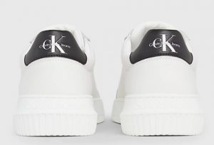 CALVIN KLEIN JEANS – Sneaker Uomo in Pelle Bianco-Nero