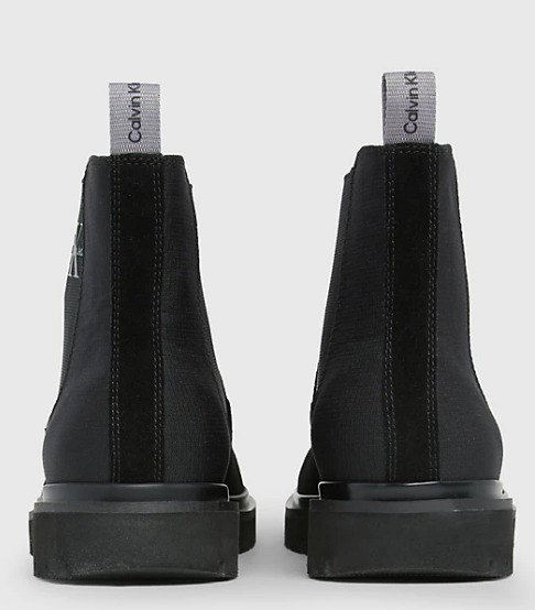 CALVIN KLEIN JEANS Stivaletti Uomo Chelsea in Camoscio Nero