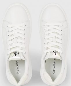 CALVIN KLEIN JEANS – Sneaker Donna in Pelle Bianche/Bianco Crema