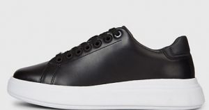 CALVIN KLEIN – Sneaker Raised Donna in Pelle Nere