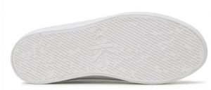 CALVIN KLEIN JEANS- Sneaker Donna Stringata a Forma Piatta Bianca