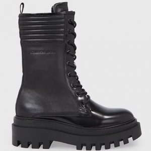 CALVIN KLEIN JEANS – Stivali Donna in Pelle Triplo Nero