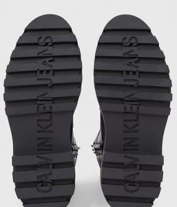 CALVIN KLEIN JEANS – Stivali Donna in Pelle Triplo Nero