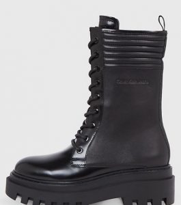CALVIN KLEIN JEANS – Stivali Donna in Pelle Triplo Nero