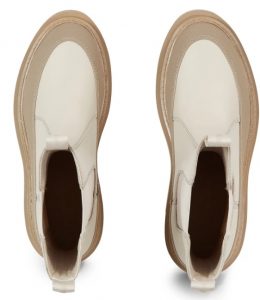 CALVIN KLEIN JEANS – Stivali Donna in Pelle con Zeppa Beige