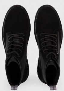 CALVIN KLEIN JEANS – Stivaletti Uomo in Camoscio Eva Mid Laceup Nero