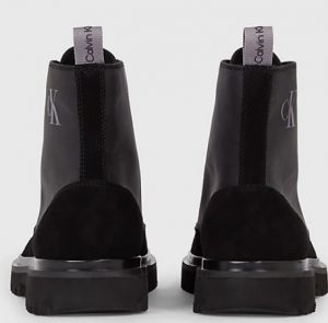 CALVIN KLEIN JEANS – Stivaletti Uomo in Camoscio Eva Mid Laceup Nero