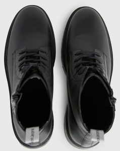 CALVIN KLEIN JEANS – Stivaletti Uomo in Pelle Combat Mid Nero