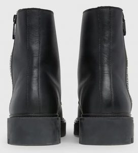 CALVIN KLEIN JEANS – Stivaletti Uomo in Pelle Combat Mid Nero
