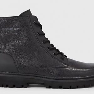 CALVIN KLEIN JEANS – Stivaletti Uomo in Pelle Eva Mid Triplo Nero