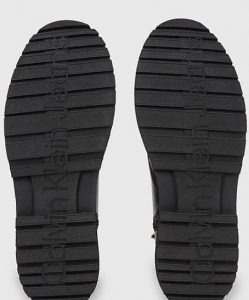 CALVIN KLEIN JEANS – Stivaletti Uomo in Pelle Fodera Twill Triplo Nero
