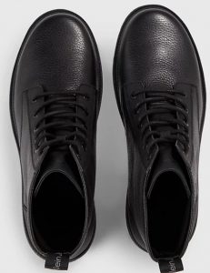 CALVIN KLEIN JEANS – Stivaletti Uomo in Pelle Eva Mid Triplo Nero