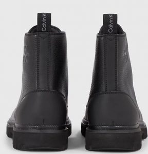 CALVIN KLEIN JEANS – Stivaletti Uomo in Pelle Eva Mid Triplo Nero