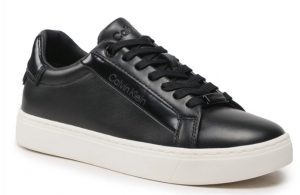 CALVIN KLEIN JEANS – Sneaker Donna in Pelle Logo Nere
