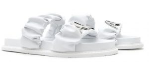 ARMANI EXCHANGE – Sandali flat in eco-nappa con fasce elastiche Bianco