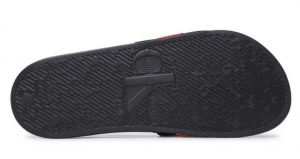 CALVIN KLEIN – Ciabatte Uomo Slide Webbing Nero/Arancione