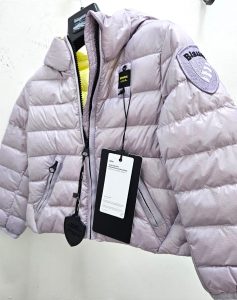 BLAUER – Giubbino Kids in nylon con cappuccio e imbottitura in ovatta Viola