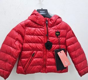 BLAUER – Giubbino Kids in nylon con cappuccio e imbottitura in ovatta Rosso