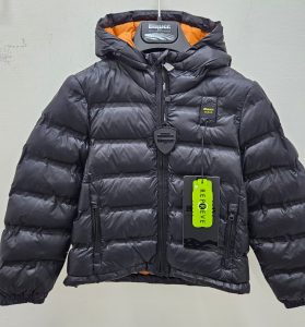 BLAUER – Giubbino Kids in nylon con cappuccio e imbottitura in ovatta Nero
