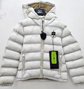 BLAUER – Giubbino Kids in nylon con cappuccio e imbottitura in ovatta Bianco