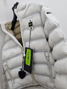 BLAUER – Giubbino Kids in nylon con cappuccio e imbottitura in ovatta Bianco