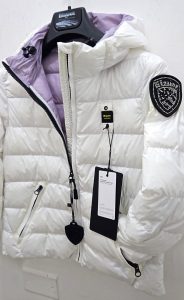 BLAUER – Giubbino Teen in nylon con cappuccio e imbottitura in ovatta Bianco