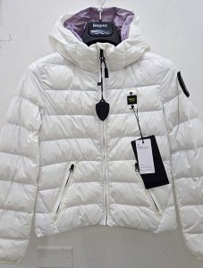 BLAUER – Giubbino Teen in nylon con cappuccio e imbottitura in ovatta Bianco