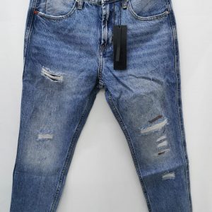 ICON – Jeans Uomo 5 Tasche Blue Denim Logo Retro