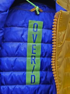 OVER/D – Piumino Uomo Collo Pistagna Arancio/Royal