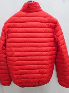 OVER/D – Piumino Uomo Collo Pistagna Rosso/Grigio