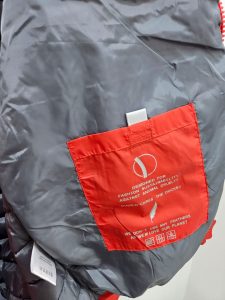 OVER/D – Piumino Uomo Collo Pistagna Rosso/Grigio