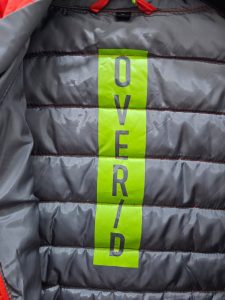 OVER/D – Piumino Uomo Collo Pistagna Rosso/Grigio