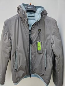 BLAUER – Piumino Uomo Reversibile Termosaldato Donald Grigio