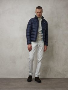 BLAUER – Piumino Uomo Imbottito Piuma Austin Blu