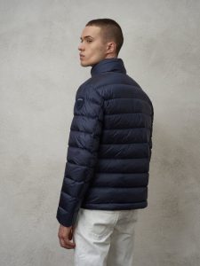 BLAUER – Piumino Uomo Imbottito Piuma Austin Blu