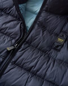 BLAUER – Piumino Uomo Imbottito Piuma Austin Blu