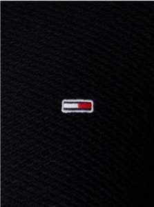 TOMMY HILFIGER – Pullover Uomo con Doppio Logo Nero