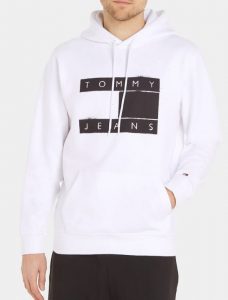 TOMMY HILFIGER – Felpa Uomo con Logo Stile Graffiti Bianco