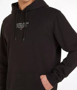 TOMMY HILFIGER – Felpa Uomo con Cappuccio Nero