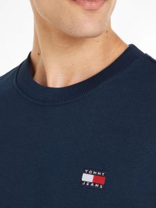 TOMMY HILFIGER – Felpa Uomo Reg Badge Equipaggio Blue