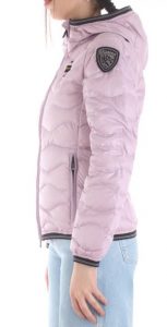 BLAUER – Piumino Monocromatico a Onde con Cappuccio Glicine