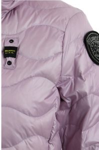 BLAUER – Piumino Monocromatico a Onde con Cappuccio Glicine