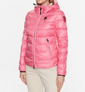 BLAUER – Piumino Donna con Logo Monocolore Rosa