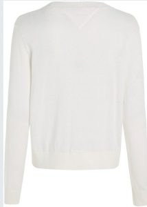 TOMMY HILFIGER – Maglione Essential Girocollo in Maglia Donna Bianco