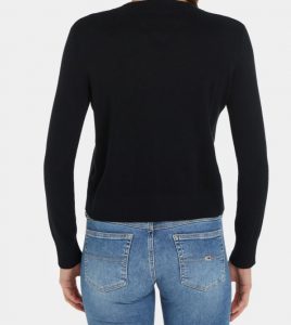 TOMMY HILFIGER – Maglione Essential Girocollo Donna Nero