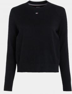 TOMMY HILFIGER – Maglione Essential Girocollo Donna Nero