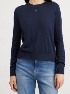 TOMMY HILFIGER – Maglione Essential Girocollo Donna Dark Night Navy