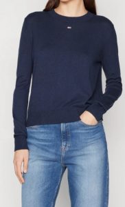 TOMMY HILFIGER – Maglione Essential Girocollo Donna Dark Night Navy